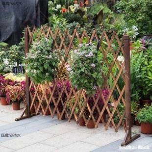 伸藤缩腐木木栅花园草坪木插门庭院门碳化栏木小狗爬架3EHwC87h白