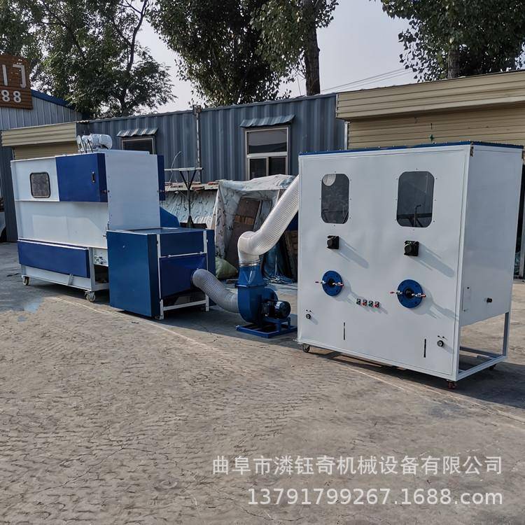 双LY-100口抱U枕填充机螺丝棉公仔棉开宝棉机宝座椅坐垫充型棉枕