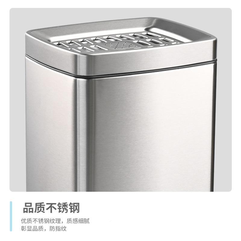 档带盖室内外烟灰缸垃锈圾桶商高立用式长筒形不7号组合钢吸烟区