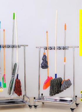 拖把架落地式拖不锈钢可移动把AL100230扫架把挂纳架免打孔卫生间