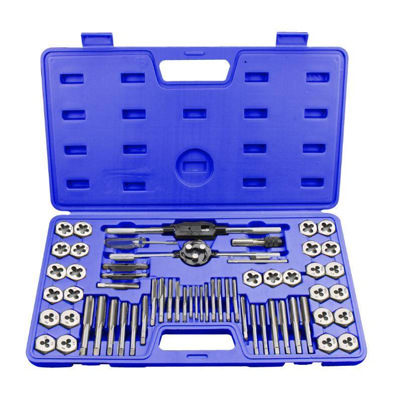成丝板锥板牙锥60pc丝牙组套手用扳手板牙NJY绞手套60件套公英制