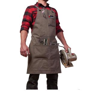 防水耐磨复师古油蜡帆11 14布工具围裙烧烤木工电工工作服可做LOG