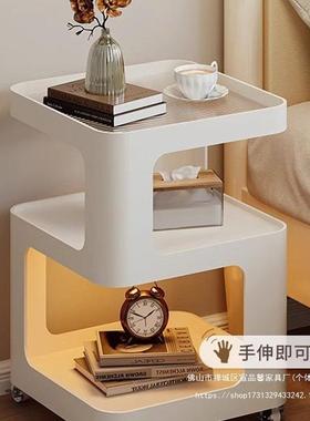 可动床头小柜型家卧室创意小推车极简时尚收纳移置物架子边几WELC