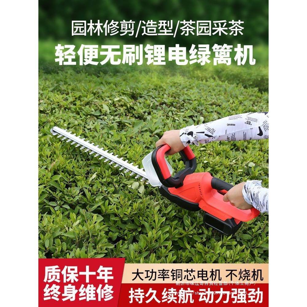 家用无线篱剪电动园绿化篱绿机充电式修剪机林花园RQN绿带茶树修