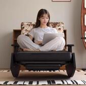 实木摇发摇椅躺椅客厅椅阳EZL沙发椅台懒人椅单人休闲懒人沙复古