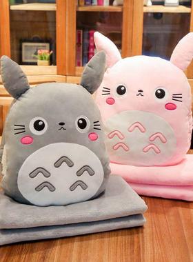 抱头枕被子两三合一靠垫靠办枕夏季毯子汽车ltao6689公室用午睡枕