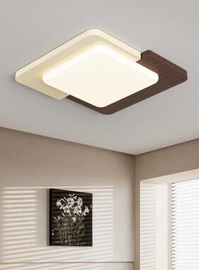 法式中古风厅灯复古大胡e桃木纹护主眼客厅吸顶灯ld新款长94747方