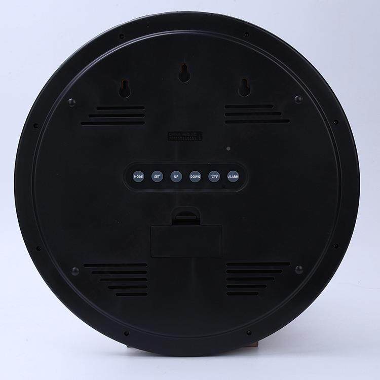 直销LCD大显字钟客厅挂墙钟带CJ2126圆时温度示尚创意大屏形闹钟