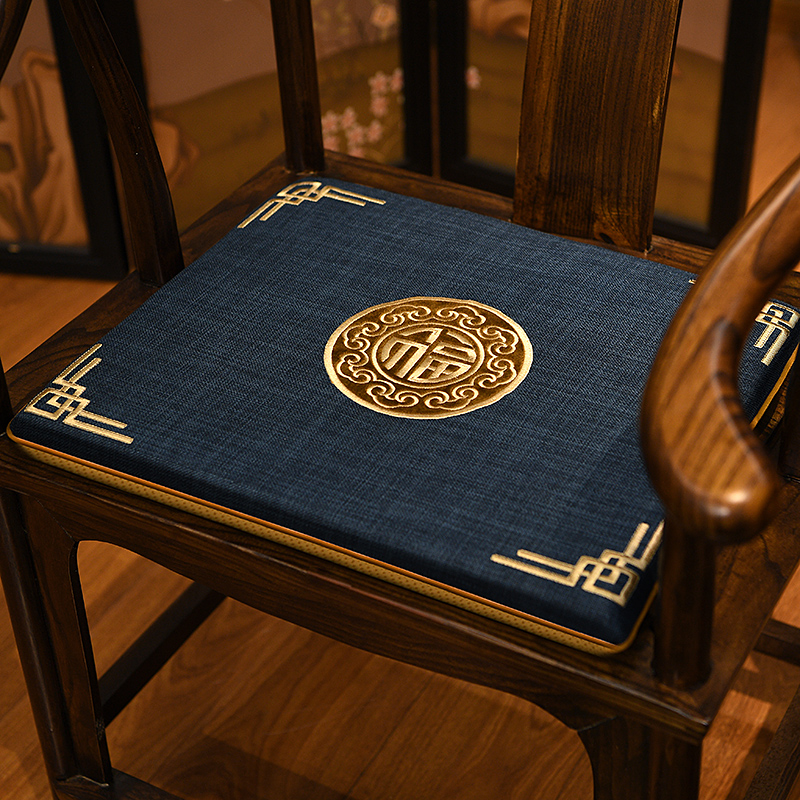 中式椅子坐垫椅垫屁垫座垫红木沙发垫乳胶海绵垫加厚凳子茶椅垫子