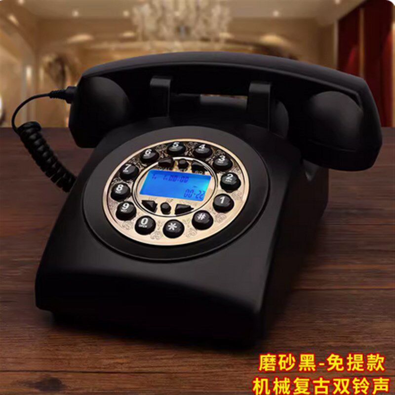 来电显示欧美仿古电话机欧式复古老式田园家用电信电话办公室座机
