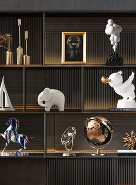 现代简约新款高端大气上档次办公室酒柜装饰品摆件客厅家居饰品