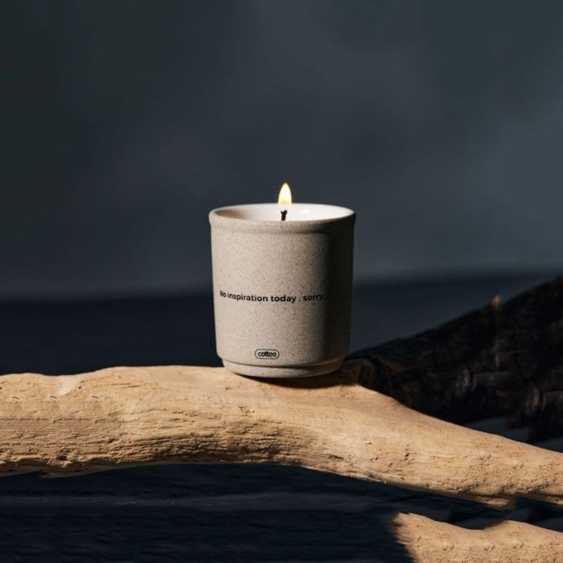cottee咖啡馆香薰蜡烛 take away 打包杯创意家用室内陶瓷杯香氛