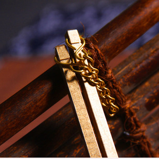 纯手工黄铜筷子夹碳铜箸夹木炭橄榄碳乌榄核桃碳茶道配件炭炉配件