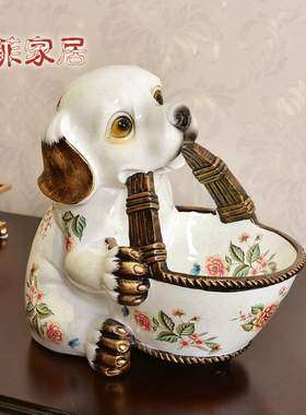 创意钥匙收纳摆件家居饰品玄关进门入户鞋柜欧式酒柜客厅茶几装饰