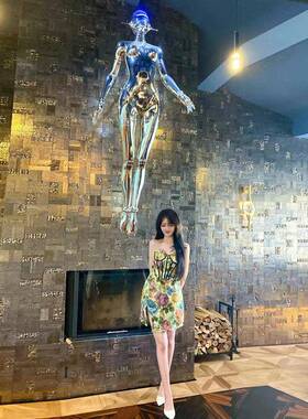 空山基摆件未机来械术姬神雕塑887艺人物模大型落地灯女酒吧KTV装