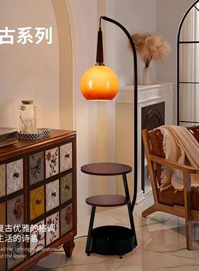 灯客厅沙发边几古法地式美式复古床头置物架中73435一落体卧室立