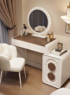 能智复古实木化梳妆台妆小户BHJ型新款卧室现代简约化台斗柜一体