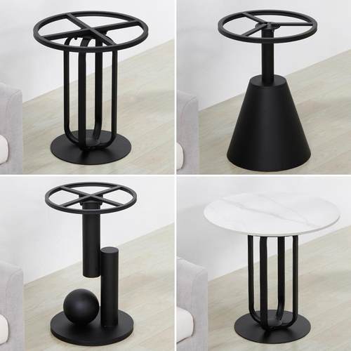 轻奢铁桌腿酒架桌脚架店938茶几边几腿脚架艺子岩板大理石支撑支