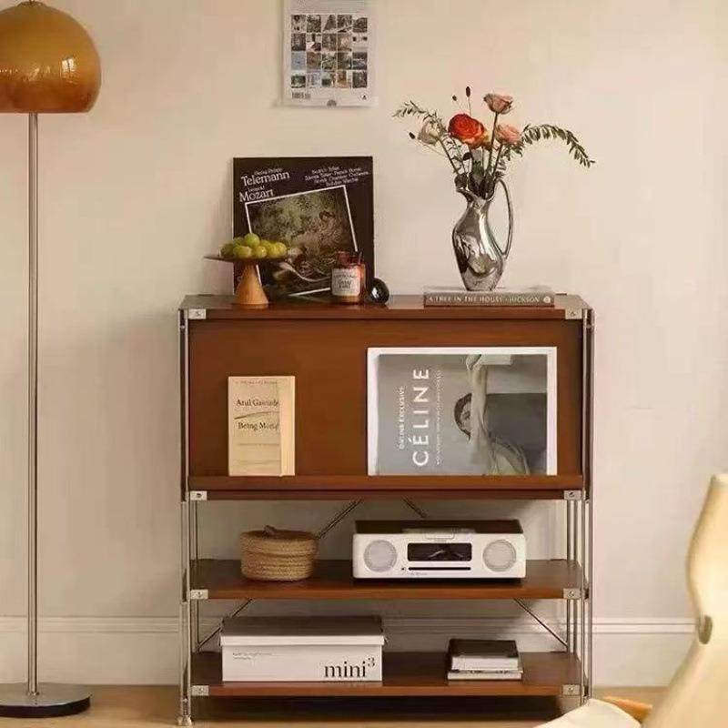 落人地置物无品牌/收纳柜中陈古风具扫地机器置物架家客厅矮柜杂