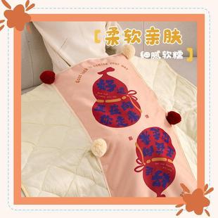 垫好运怀抱禄枕被福靠枕毯盖20251031毯办公室工位靠二合满一两用