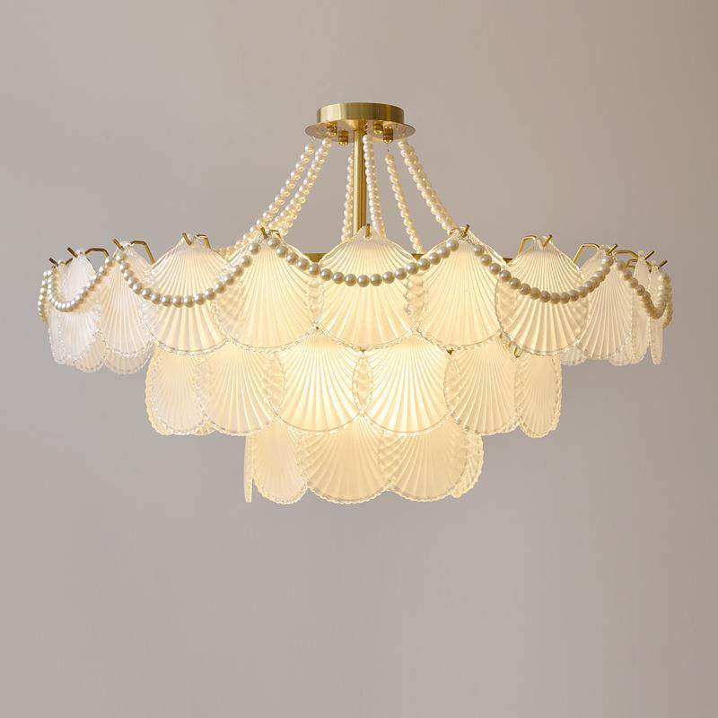 法大式复主客厅玻璃珍珠家用古吊奢灯轻现代简约77828网红卧室餐,家装灯饰光源,智能吊灯,淘宝优惠券,粉丝福利购,淘宝优惠卷