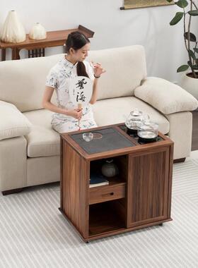 胡茶桃木水柜可移动泡茶NZC烧台实木茶几茶台水壶一体茶水煮茶车