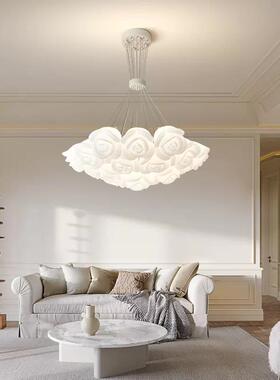 法油式奶风温馨浪漫客厅玫瑰花吊现代设计师个餐厅性卧89510室玄