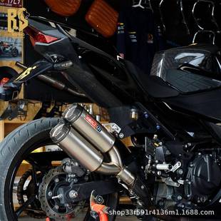 RS机车装51mm通嘴用排气管碳51mm通用尾段RP双子座450SR0忍445NK