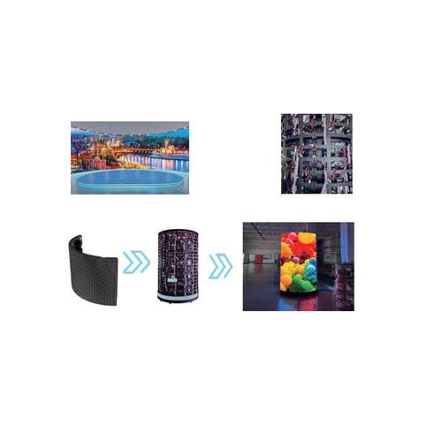 柔性LE显示屏D软模组酒店商场LED弧形屏LED意圆柱展厅创PP2.55新