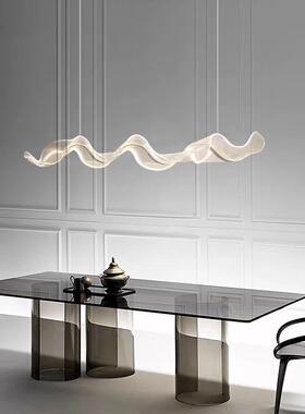 亚克力飘带吊灯售楼部酒厅店大堂前台台长条艺装饰餐吧92712术吊