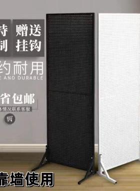 落地置物架动推拉品收纳饰洞架可IGC移动洞板五金工具收纳超市移