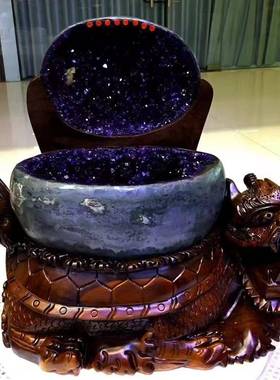 然水晶洞件聚宝盆摆件紫水晶洞MZ202508摆摆件紫晶洞水晶原石消天