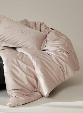 提套花缎纹全棉纯棉单品单*人被枕套4874纯双棉素色91468高支高密