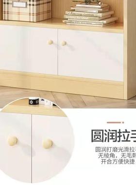 学生实本木书22042柜书架儿童书纳收柜靠子墙柜置物架带门实木柜