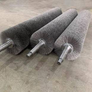 工业钢HPE丝辊毛刷棍弹簧抛光除钢锈轮去毛硬不刺缠绕软毛铜丝锈