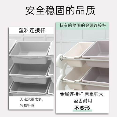XBF儿童玩具收层纳架宝宝多物分书架置架整类理箱储物柜大容量家