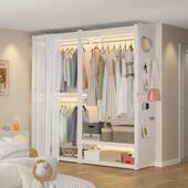 衣家用多开放式 衣架层卧室出租房EGC收衣纳落地置柜物架书架简易