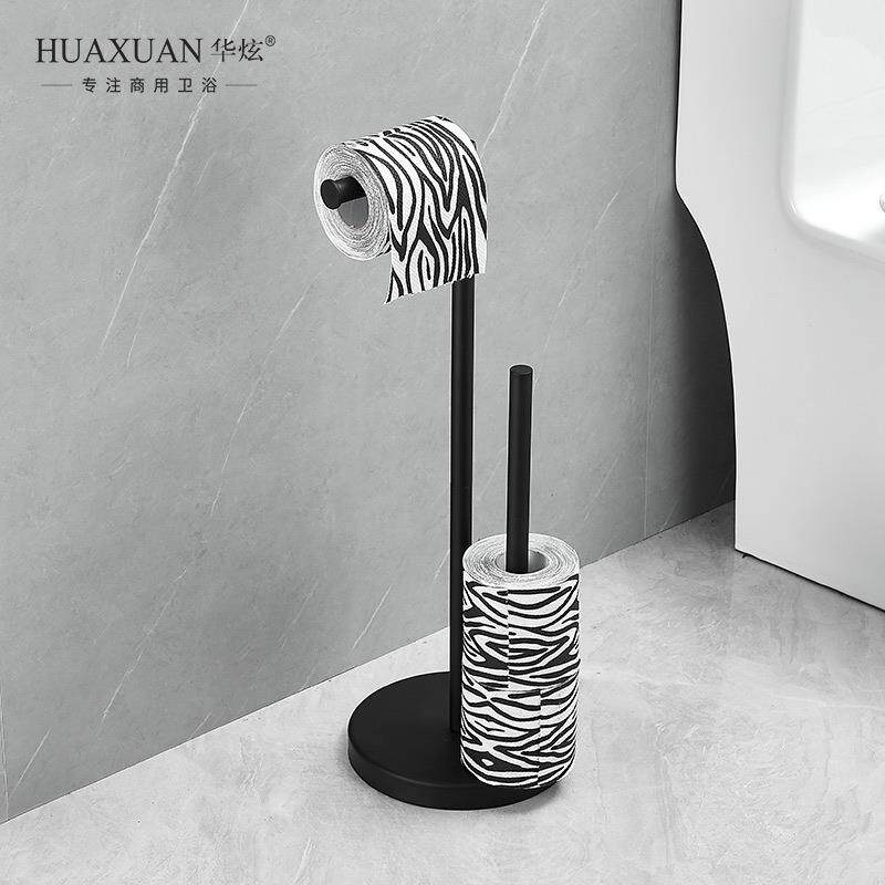 卫生卷纸架免打间孔落地式架厕纸酒别墅置纸巾433店架地卷纸筒收