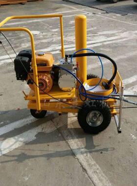 小型汽油冷喷线划线机识小区车位标划射车AWI交通线喷机