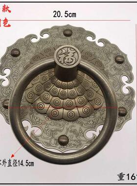 门环拉中式装大门手黄老式48238门环头黄兽把手狮子头饰仿古配件