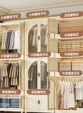 塑料折叠衣柜分VWH收纳衣服整层理童柜子成出租房简易免安装儿人