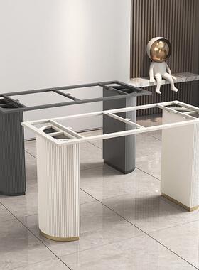 岩板腿10946铁艺支架圆柱半椭圆餐圆形桌茶桌大理石底座支撑桌脚