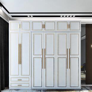 雷现代简能约小户型隐形床衣柜一体折叠床实多木壁床876功卧室组