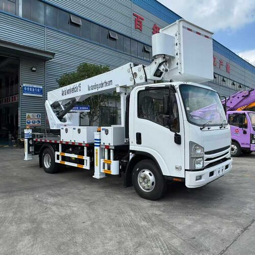 出口庆铃五十铃15米绝缘臂高空作业车 ISUZU高空作业车提供手续