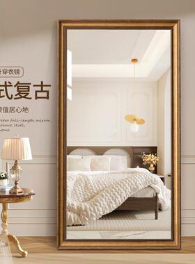 欧式复古穿店衣镜美装式壁挂Z37墙家用全身镜落地试衣p镜服装饰^
