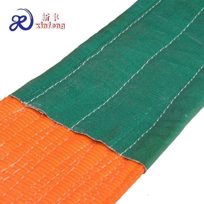 扣双扣管业道工重吊KOL带3T2M扁平两起头吊装带彩色聚氨酯扁平吊