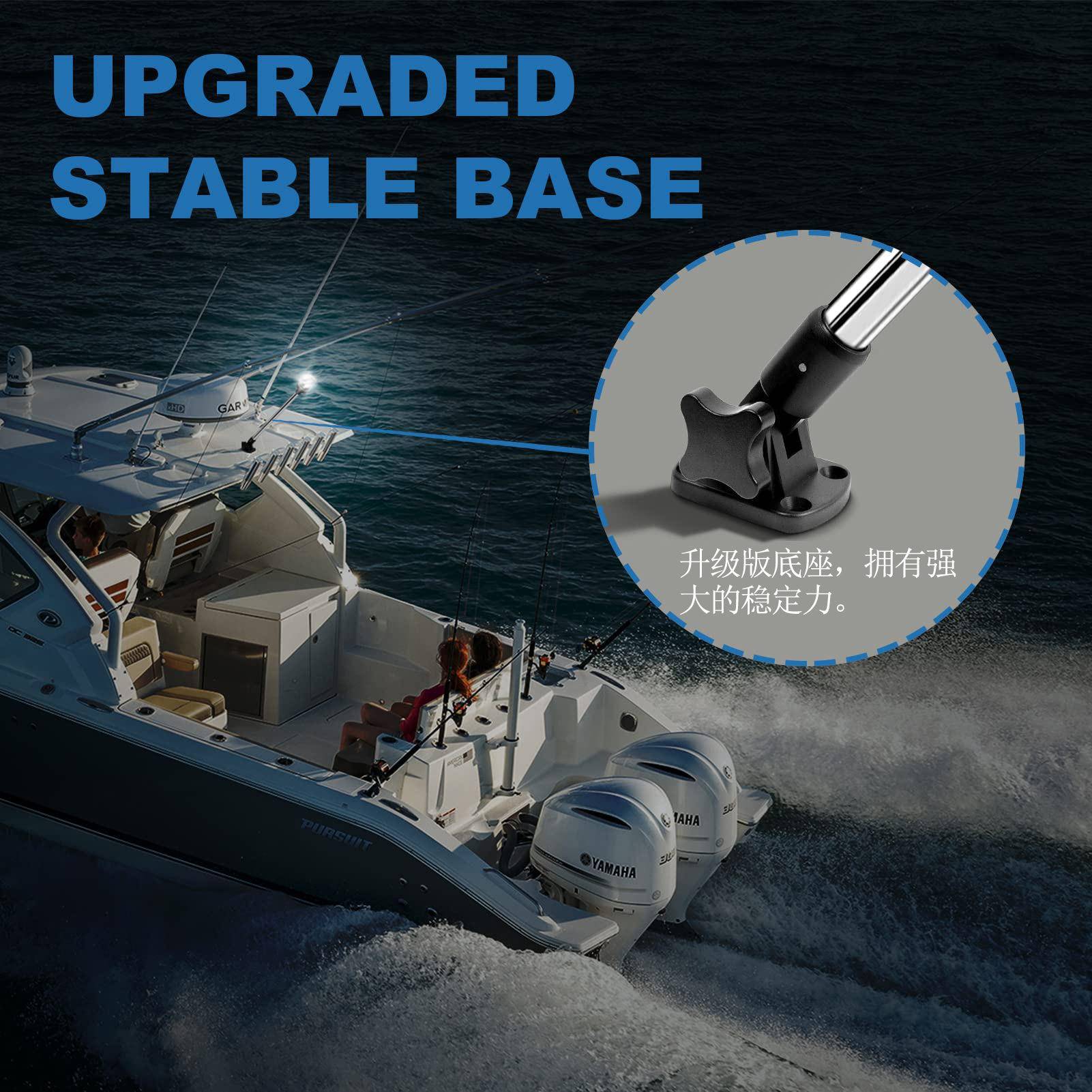 ED2可调式游艇船锚灯6寸9寸12寸4寸摇船摆尾灯环FFX照灯L游艇舶配