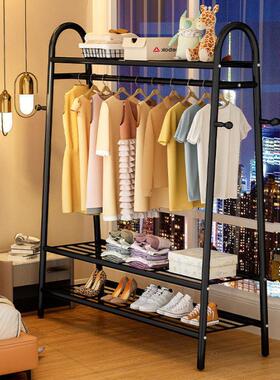 粗舍款衣落地加卧室架衣帽架家用简易晾衣杆OOS宿挂衣架