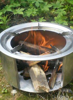 柴火炉自驾餐炉烧柴33884取暖炉野露营装备户外野炊旅行便携炉炉