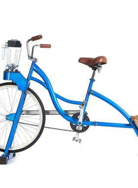 沙易喜置机EXI娱PTG乐设备工厂暖场蓝色冰装单车榨汁机